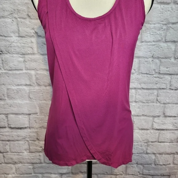 Milk Nursingwear women's magenta pink scoop neck sleeveless nursing top size S - Picture 4 of 9